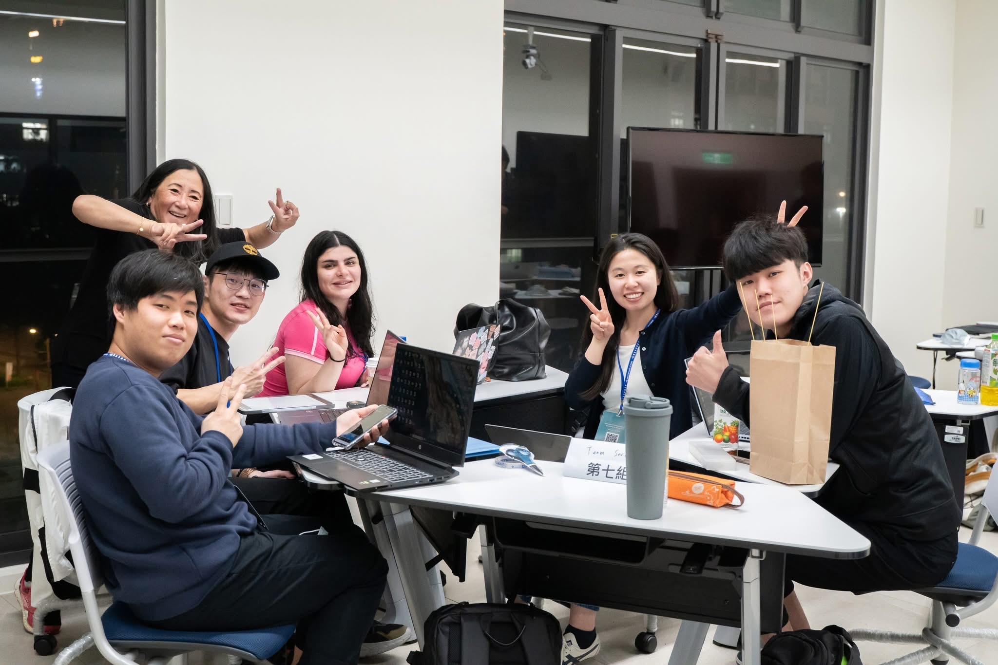 Team activity: building structures with bamboo chopsticks 02