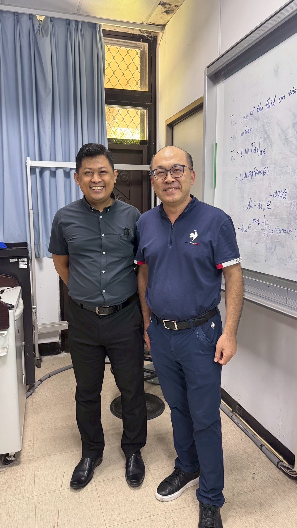 Prof. Andri Hardiansyah and Distinguished Professor Hsu-Wei Fang, Director of the Center, pose for a photo together