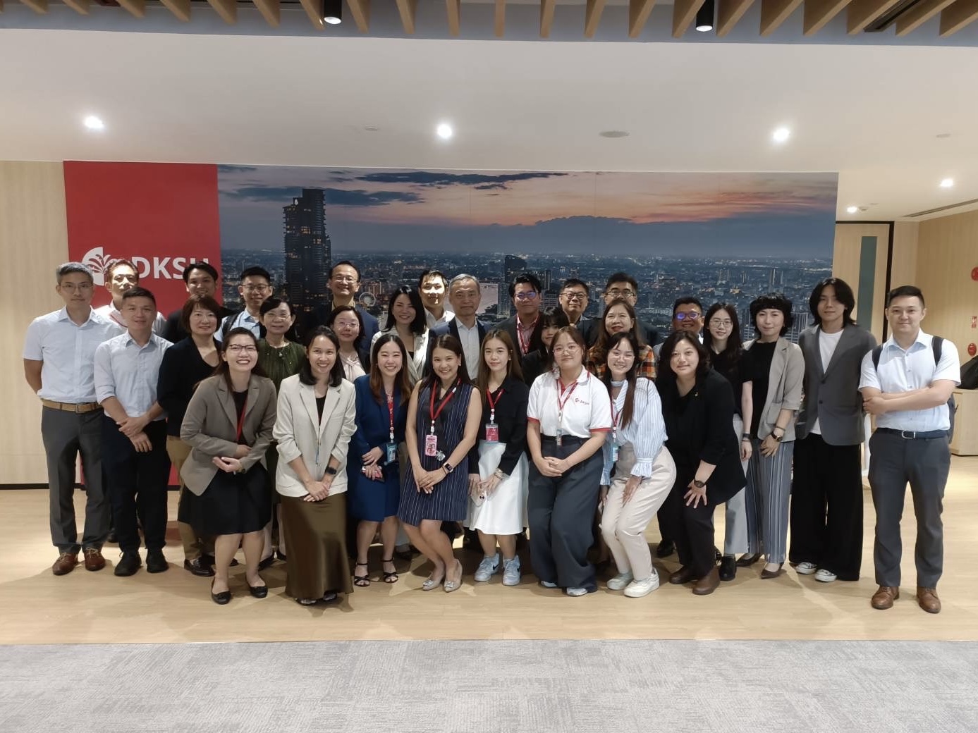 Group photo taken during the visit to DKSH in Bangkok, Thailand