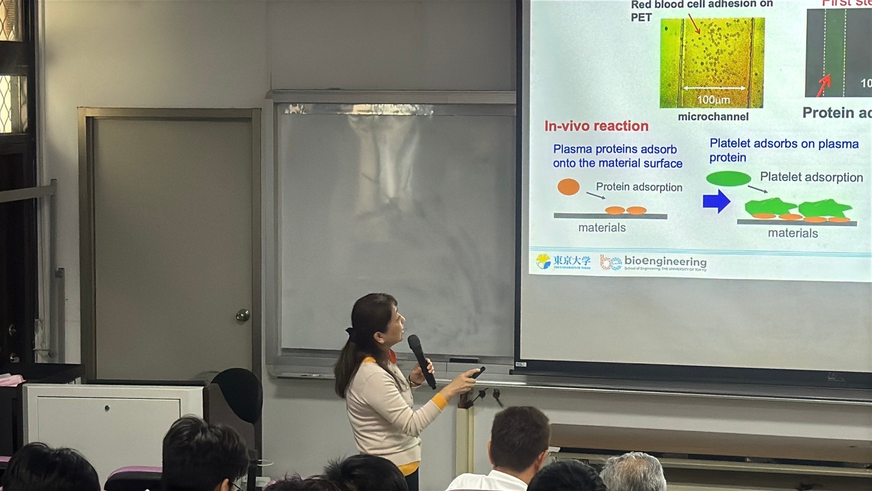 Dr. Madoka Takai shares her experiences on stage.