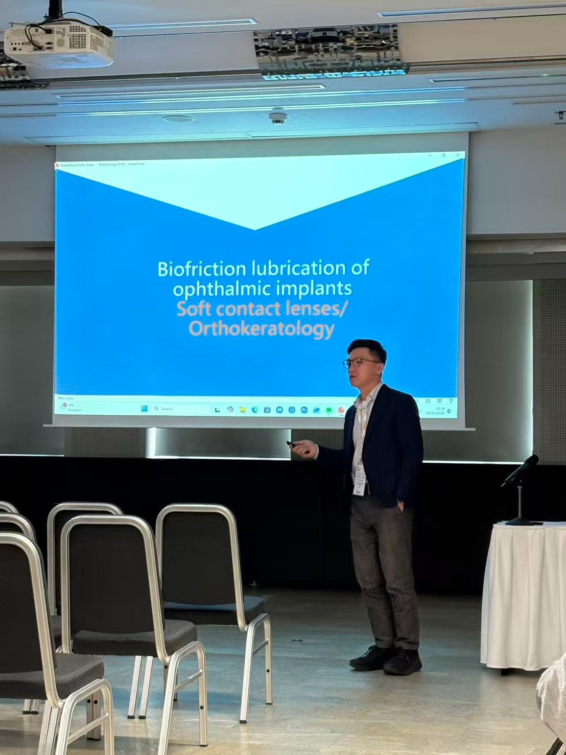 Dr. You-Cheng Chang giving a presentation